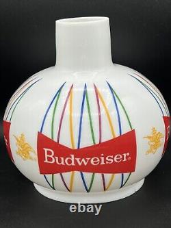 Vintage BUDWEISER Pair Bar Glass Lamp Shade Budweiser 1960's Lot Of 2 READ PLS