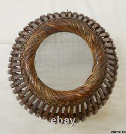 Vintage Bamboo Split Reed Woven Tropical Lamp Shade