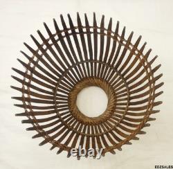 Vintage Bamboo Split Reed Woven Tropical Lamp Shade