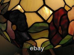 Vintage Beautiful 19 Stained Leaded Glass Lamp Shade