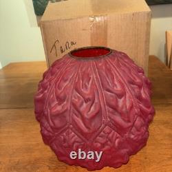 Vintage Beautiful Ruby Red Glass Lamp Shade