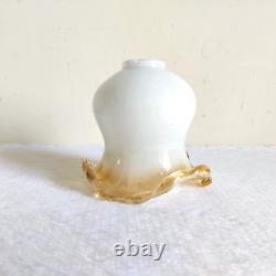 Vintage Beautiful White Color Glass Light Lamp Shade Lighting Collectible Rare