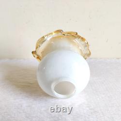 Vintage Beautiful White Color Glass Light Lamp Shade Lighting Collectible Rare