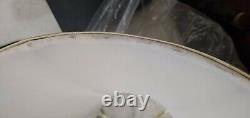 Vintage Bell Shaped Lamp Shade Ivory Fabric Approx 13 Tall & 18 Diameter MT
