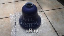 Vintage Bell System Glass Lamp Shade