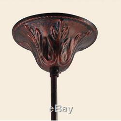 Vintage Bohemian Style Stained Glass Chandelier Lamp Shade Hanging Light Fixture