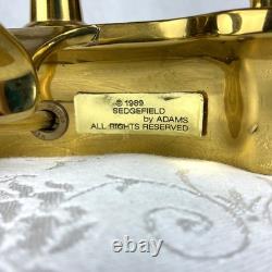 Vintage Brass Bouillotte Lamp Sedgefield by Adams 1989 Black Tole Shade VGVC