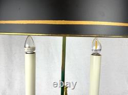 Vintage Brass Bouillotte Lamp Sedgefield by Adams 1989 Black Tole Shade VGVC