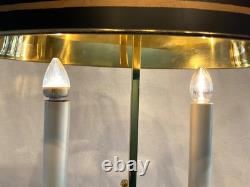 Vintage Brass Bouillotte Lamp Sedgefield by Adams 1989 Black Tole Shade VGVC