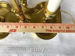 Vintage Brass Bouillotte Lamp Sedgefield by Adams 1989 Black Tole Shade VGVC