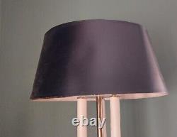 Vintage Brass Bouillotte Table Lamp Triple Light with Shade