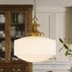Vintage Brass Milk Glass Chandelier, 13.8 Pendant Light With E26 Bulb Included