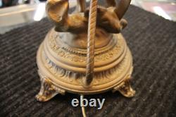 Vintage Bronze Coated Diane Goddess Sculpture with Custom Lamp Shade