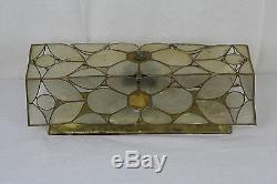 Vintage Capiz Shell Lamp Shade With Original Fixture Wall Mount Only Rectangular