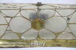Vintage Capiz Shell Lamp Shade With Original Fixture Wall Mount Only Rectangular