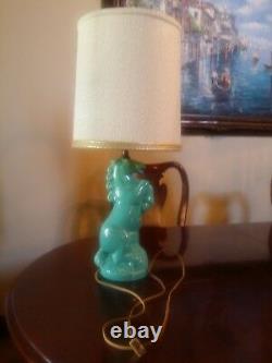 Vintage Ceramic pottery table desk Lamp Mid Century Modern Retro Horse & shade