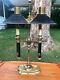 Vintage Chapman Bouillotte Double Brass Desk Lamp With Tole Shades