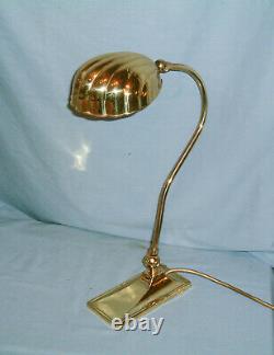 Vintage Christopher Wray Desk / Table Lamp With Clam Shell Shade