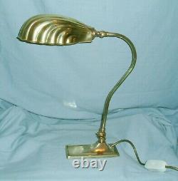 Vintage Christopher Wray Desk / Table Lamp With Clam Shell Shade