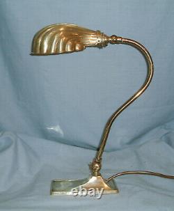 Vintage Christopher Wray Desk / Table Lamp With Clam Shell Shade