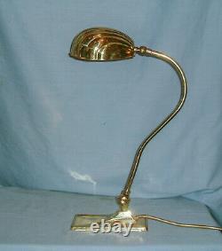 Vintage Christopher Wray Desk / Table Lamp With Clam Shell Shade