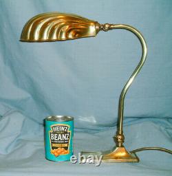 CHRISTOPHER WRAY  DESK WITH CLAM SHELL SHADE Christopher Wray VINTAGE BRASS TABLE LAMP 