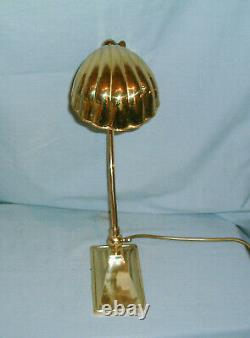 Vintage Christopher Wray Desk / Table Lamp With Clam Shell Shade