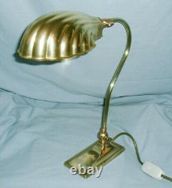 Vintage Christopher Wray Desk / Table Lamp With Clam Shell Shade