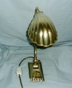 Vintage Christopher Wray Desk / Table Lamp With Clam Shell Shade