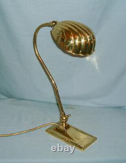 Vintage Christopher Wray Desk / Table Lamp With Clam Shell Shade