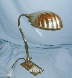 Vintage Christopher Wray Desk / Table Lamp With Clam Shell Shade