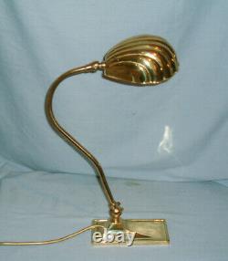 Vintage Christopher Wray Desk / Table Lamp With Clam Shell Shade