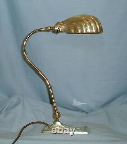 Vintage Christopher Wray Desk / Table Lamp With Clam Shell Shade