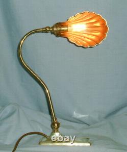 Vintage Christopher Wray Desk / Table Lamp With Clam Shell Shade