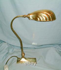 Vintage Christopher Wray Desk / Table Lamp With Clam Shell Shade