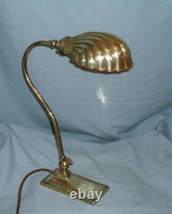 Vintage Christopher Wray Desk / Table Lamp With Clam Shell Shade