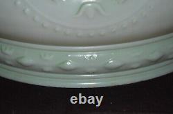 Vintage Coleman Embossed Glass Lamp Shade 10 3/16 Fitter