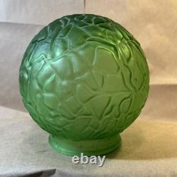 Vintage Collectible Uranium Vaseline Green Glass Light Shade INV-JDJ30