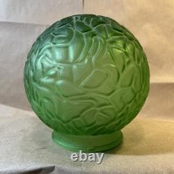 Vintage Collectible Uranium Vaseline Green Glass Light Shade INV-JDJ30
