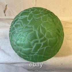 Vintage Collectible Uranium Vaseline Green Glass Light Shade INV-JDJ30