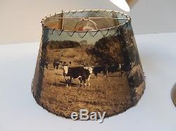 Vintage Cowboy Western Americana Photo Clip-On Lamp Shade