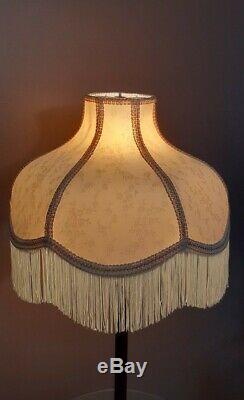 Vintage Cream Floral Designer Victorian Fringe Lamp Light Shade
