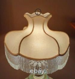 Vintage Cream GWTW Parlor Floral with Beads Designer Lamp Light Shade