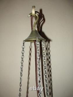 Vintage Cut Brass Color insert Middle Eastern Hanging Pendant Lamp Light Plug In