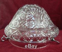 Vintage Cut Lead Crystal Ceiling Light Shade Flycatcher