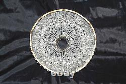 Vintage Czech Crystal Beaded Basket Lamp Shade or Ceiling Fixture