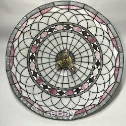 Vintage DALE TIFFANY INC. Signed Stained Glass Lamp Shade 21
