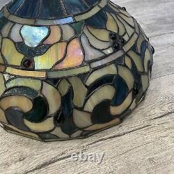 Vintage Dale Tiffany 14 Signed Stained Glass Lamp Shade No Cracks Or Breaks