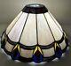 Vintage Dale Tiffany Lamp Shade Peacock Art Deco Style Stained Glass 14 Signed