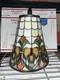 Vintage Dale Tiffany Signed Stained Leaded Slag Glass Jeweled Table Lamp Shade